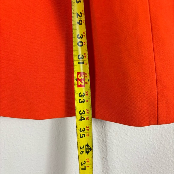 ZARA Woman High Neck Mini Dress With Tied Bow in Bright Orange sz XXL - Picture 10 of 16